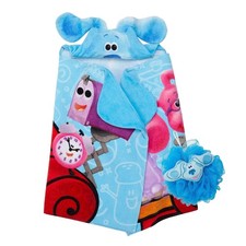 Blue's Clues Kids Hooded Character Towel and Loofah Bath Set