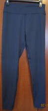 New Black Leggings Pants Sz XL Polyester Spandex Waist 26 Inseam 30 in NWOT