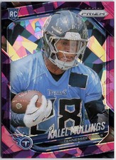 2025 Panini Prizm #385 Kalel Mullings Purple Ice #/225 RC Rookie