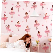 Ballerina Girls Wall Decals, Cute Dancing Girl Art Ballerina Girl Wall Sticker