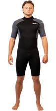2026 Gul Mens Response Natur 3/2mm Back Zip Shorty Wetsuit - Black / Grey