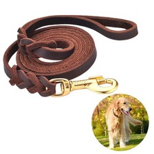 Dog Leash Leather Dog Leash Braided 4ft/6ft Heavy Duty Training for Large Med...
