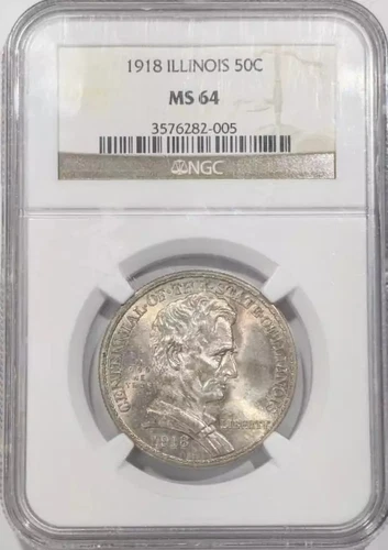 1918 Illinois Commemorative Half Dollar NGC MS-64