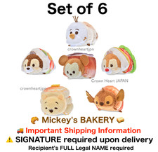 2026 Disney Store Japan MICKEY'S BAKERY Bread TSUM TSUM Mini Plush Set of 6