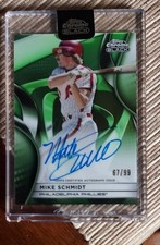 2025 Topps Chrome Black - Autographs Mike Schmidt #CBA-MS Green Refractor /99...