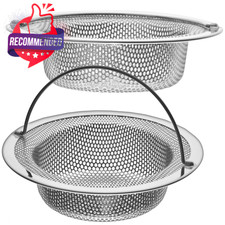 2 Pack - 4.5" Top / 3" Basket - Kitchen Sink Drain Strainer Stainless Steel