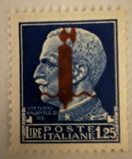 francobolli rsi Valore Da 1,25 Della Tiratura Di Firenze Colore Bruno