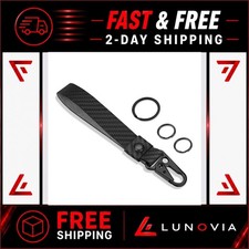 T-carbon Carbon Fiber Leather Key Chain for M...
