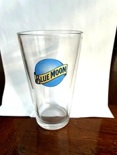 Blue Moon 16oz Beer Glasses 5  7/8"  Libby Glass