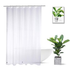 Frost EVA Shower Liner 72x76 Inch with 3 Weighted Magnets Reinforced Grommets