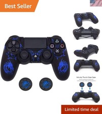 Full Coverage Silicone Protector Skin for PS4 Controller with Dragon Grip Caps