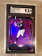 2021 Chronicles#10 Ronald Acuna Jr Certified Mirror Purple #36/49 SGC 9.5