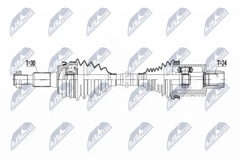 Driveshaft Front Axle Left NPW-PS-007 NTY for PORSCHE PANAMERA