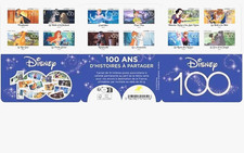 DISNEY FRANCE 2023 CARNET 100 ANS 12 timbres AUTOADHESIF neuf