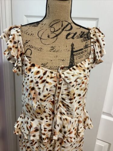 Women's Sweetheart Ruffle Midi Dress  XL NEW Sofia Vergara - Afbeelding 1 van 7