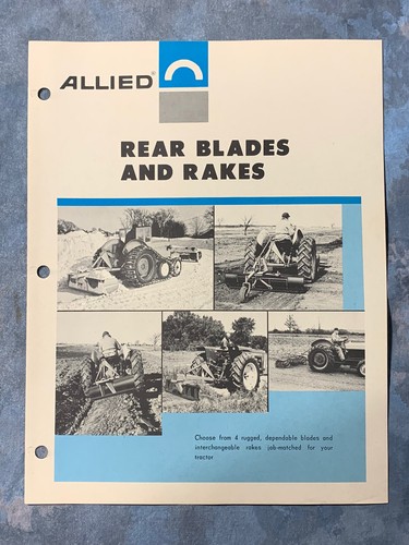  Allied Rear Blades & Rakes ~ Chicago IL ~ Verkaufsinfo Katalogseite ~ Vintage  - Bild 1 von 3