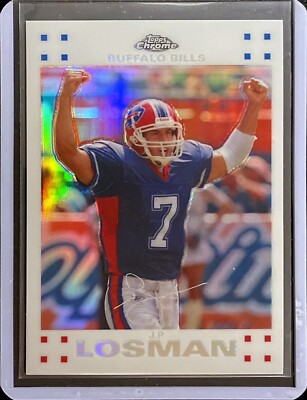 JP Losman - White Refractor - 2007 Topps Chrome Football - Numbered /869