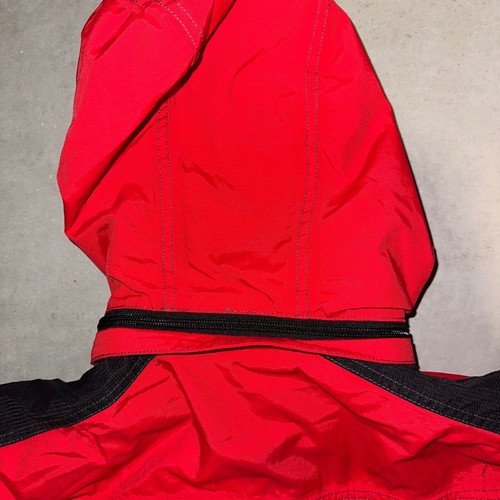 Traje de esquí Obermeyer Mach 1 JR rojo negro impermeable aislado talla JR 18 - Imagen 13 de 14