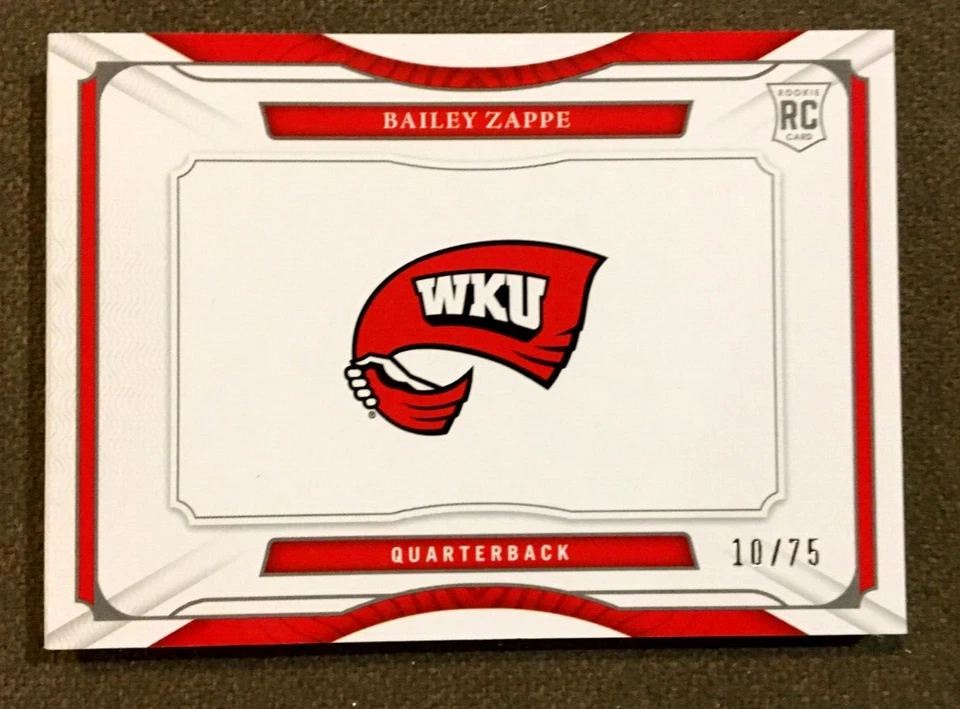 2022 BAILEY ZAPPE 10/25 National Treasures Booklet RPA Auto RC Patriots WKU - Image 4 of 4