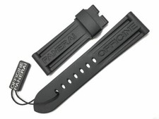 Genuine Officine Panerai 24/22mm Black Caoutchouc Rubber Watch Strap Brand New