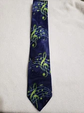 Steven Harris Blue/Green NOTES Tie 58 x 3 1/2 (#109)