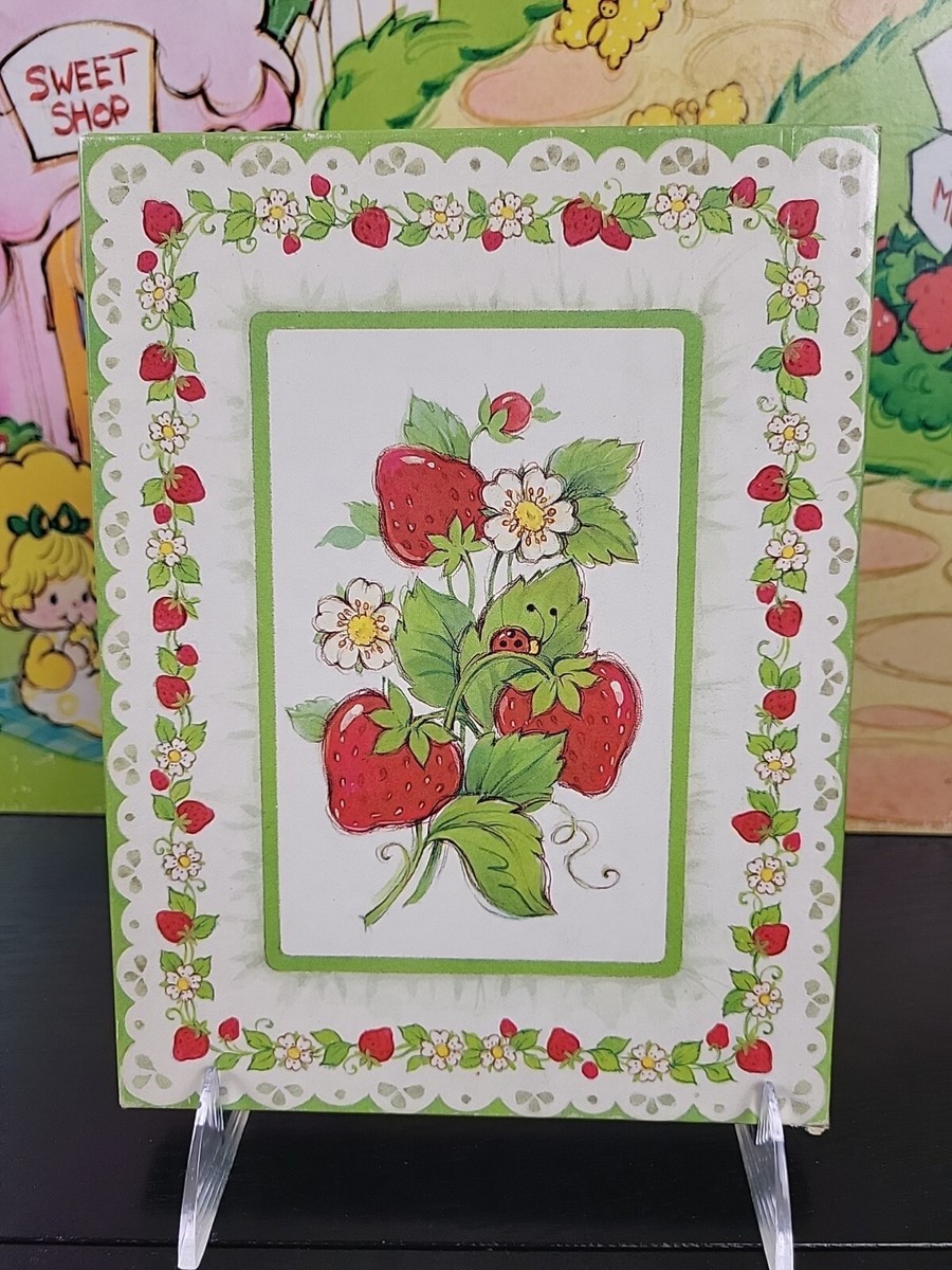 Rare Vintage Strawberry Shortcake Style Stationery Set With