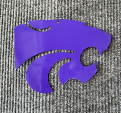 Kansas State University Power Cat Laser Cut- approx 8 x 6 in NEW OLD STOCK- PURP