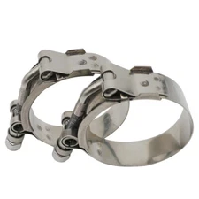 2pcs 2.5" T-Bolt Clamp Silicone Stainless Steel Hose Turbo Intake Intercooler