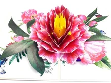 3D Pop Up Greeting Card Flower Floral Birthday Mom Thank You Love Spring Summer