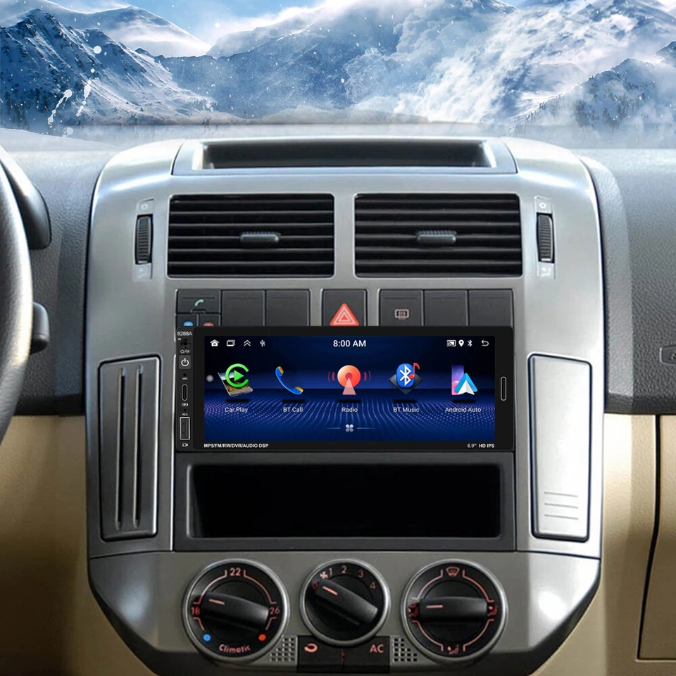 6.86" 1 Din Carplay Autoradio 2G+64G Android 13 GPS Navi WiFi FM RDS BT +Kamera - Bild 4 von 4