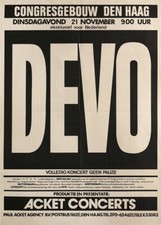 Devo 1978 Original The Hague, The Netherlands Concert Poster