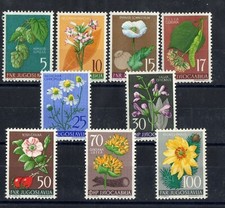 YOUGOSLAVIE SERIE COMPLETE DE 9 TIMBRES NEUF* N°667/675 Cote: 60€