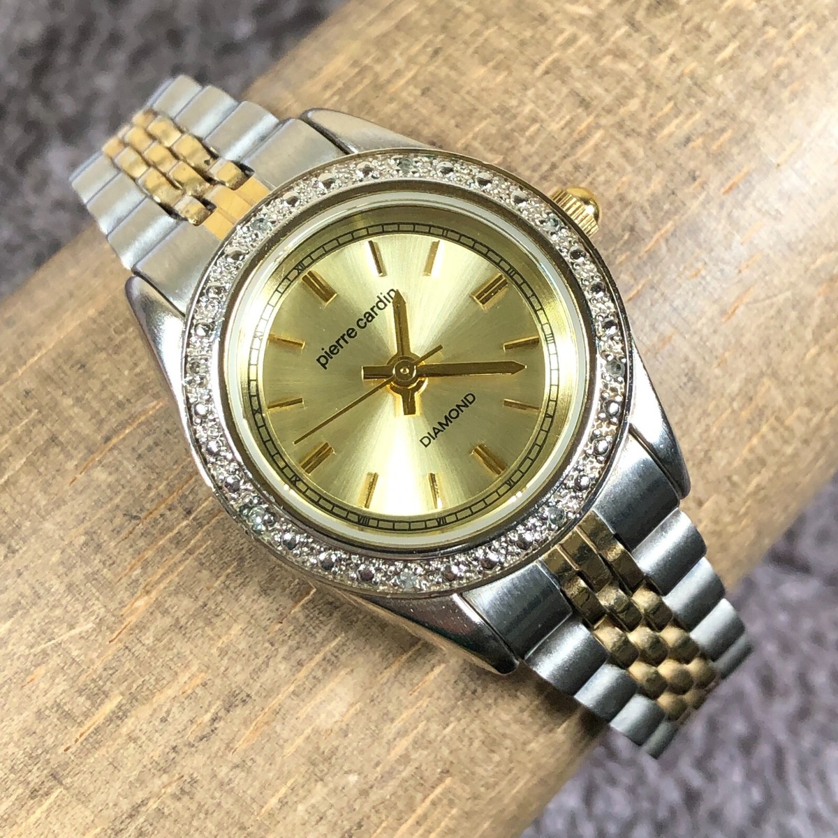 Pierre Cardin Diamond Women PVD4182TC Two Tone 26mm Quartz Watch