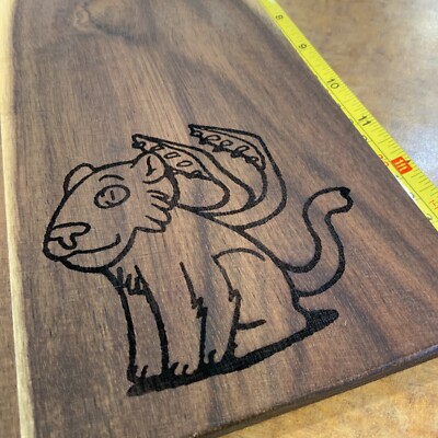 14.5  Wood Dungeons and Dragons D&D Engraved Serving Tray - Displacer Beast
