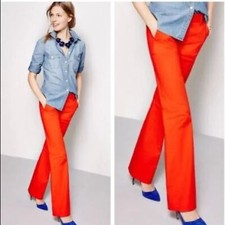 Banana Republic Bright Orange Martin Fit Trouser Pants Stretchy Pockets Size 4