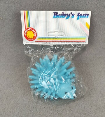 BABY FUN STACHELSCHWEIN IGEL KUNSTSTOFF HELLBLAU BAD BAD NEU VERSIEGELT 