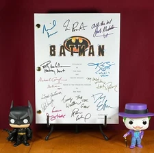 Batman 1989 Script Cast-Signed - Autograph Reprints - 129 Pages - Michael Keaton