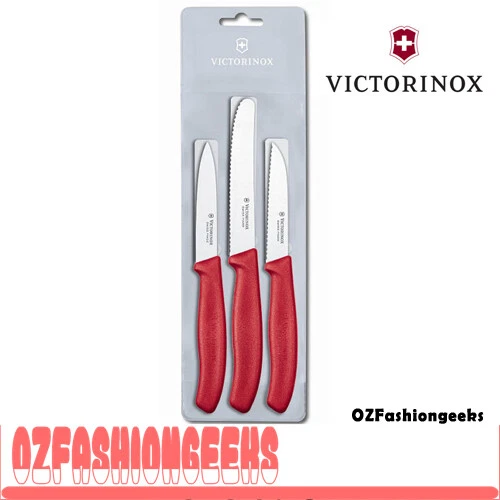 Victorinox Paring Knife Tomato Knife Serrated Knife 3PC set RED 5.1111.3 PI - Picture 1 of 2