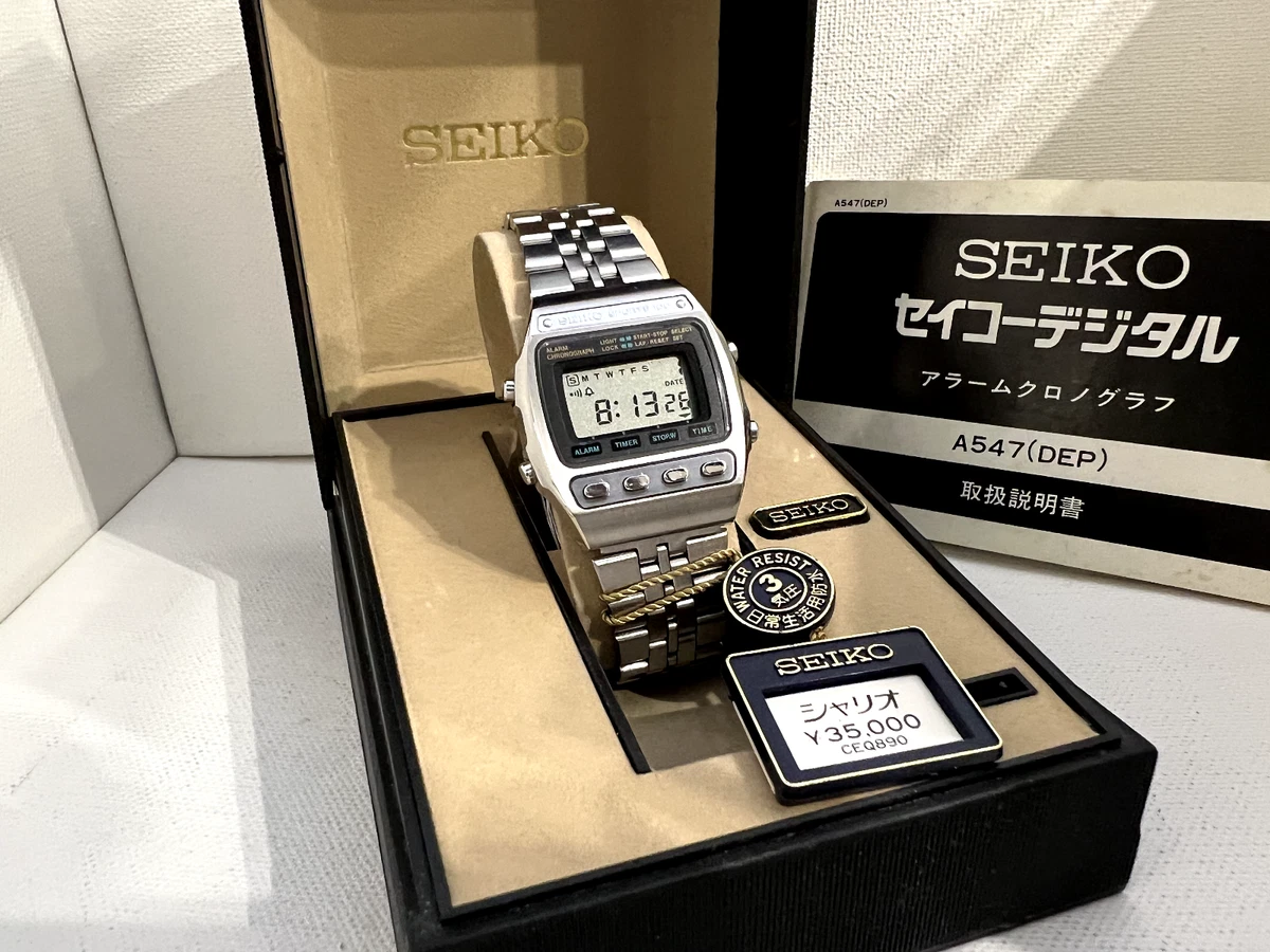 Seiko A 547 5050 Sports 100 Chrono Alarm Quartz LCD Watch eBay