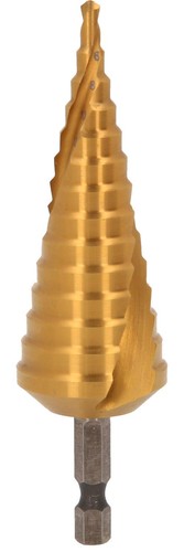 KS TOOLS 1/4" HSS-TiN Stufenbohrer-Bit,Ø 4-30mm, 14 Stufen - Bild 2 von 3