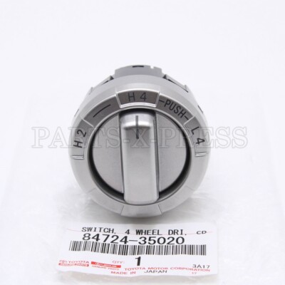 OEM GENUINE TOYOTA 4 WHEEL DRIVE CONTROL SWITCH 4WD 4RUNNER 2003-09 84724-35020