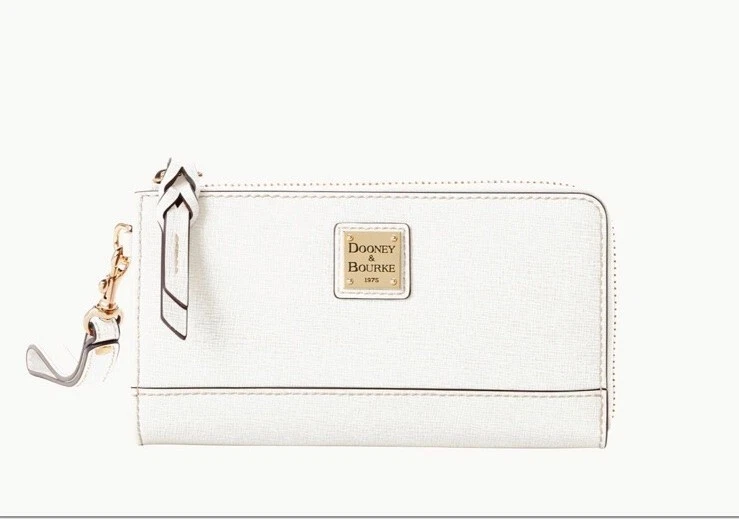 Cartera Muñequera Dooney & Bourke Saffiano Plegable Cremallera Blanca B000523 Foto 2 de 4