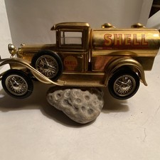 Liberty Classics Ford Model A Gold Shell Tanker Truck Metal Limited Edition Bank