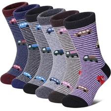 Kids Merino Wool Hiking Socks Toddlers Boys Girls Cozy Thermal 8-12 Years Car