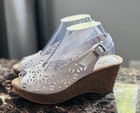 Woman’s SPRING STEP Leather White Shoes Buckle Strap Size 38 7 Made In Italy — photo 1