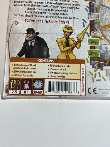 Ticket To Ride Board Game North America USA Sealed - Picture 3 of 5