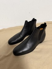 Prada Boots Mens Size 10.5 Black Leather Dress Chelsea Ankle Pull On Italy
