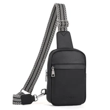 Small Sling Bag for Women Crossbody Purse, Leather Fanny Packs with Guitar St...