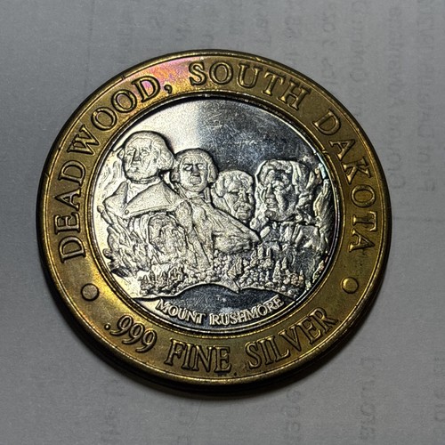 Deadwood South Dakota Gaming Token .999 Fine Silver Mt. Rushmore