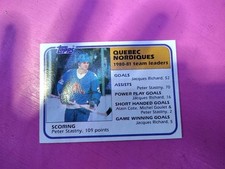 1981 - 1982 TOPPS QUEBEC NORDIQUES TEAM LEADERS PETER STASTNY CARD #61 NM-MINT